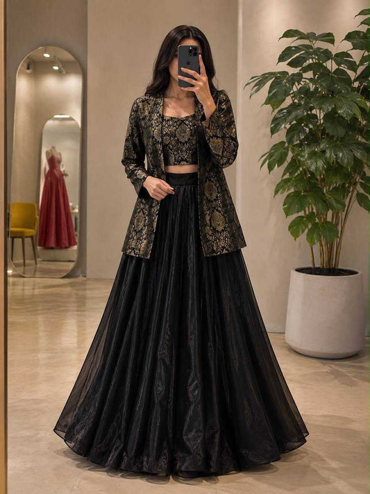 Crepe Traditional Lehenga