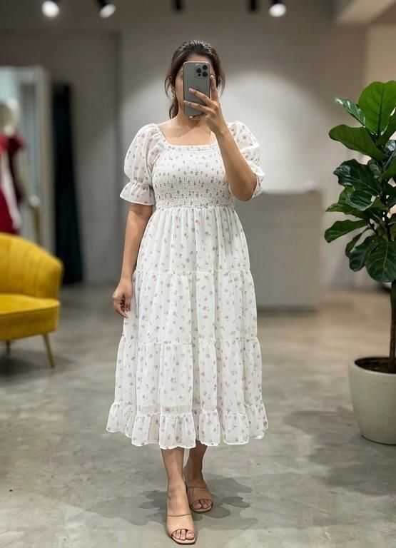 Chiffon Printed Gown