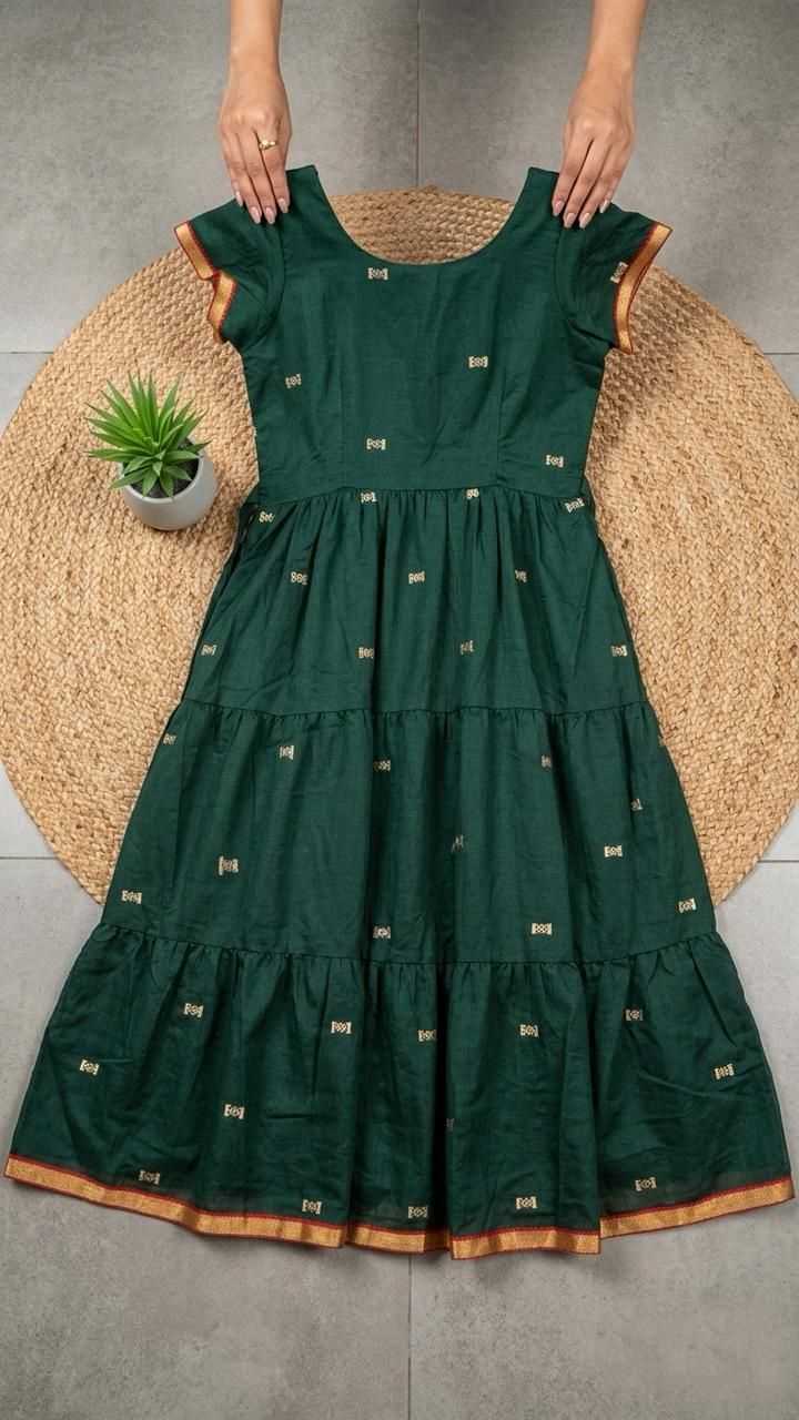 Vichitra Silk Designer Gown