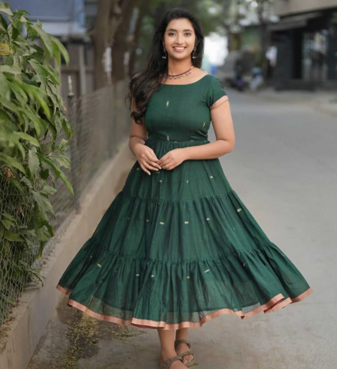 Vichitra Silk Designer Gown