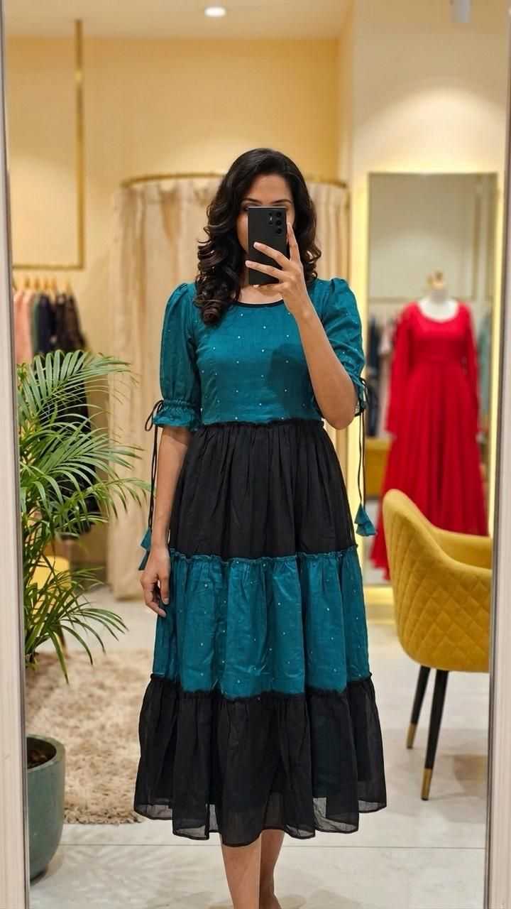 Vichitra Silk Designer Gown