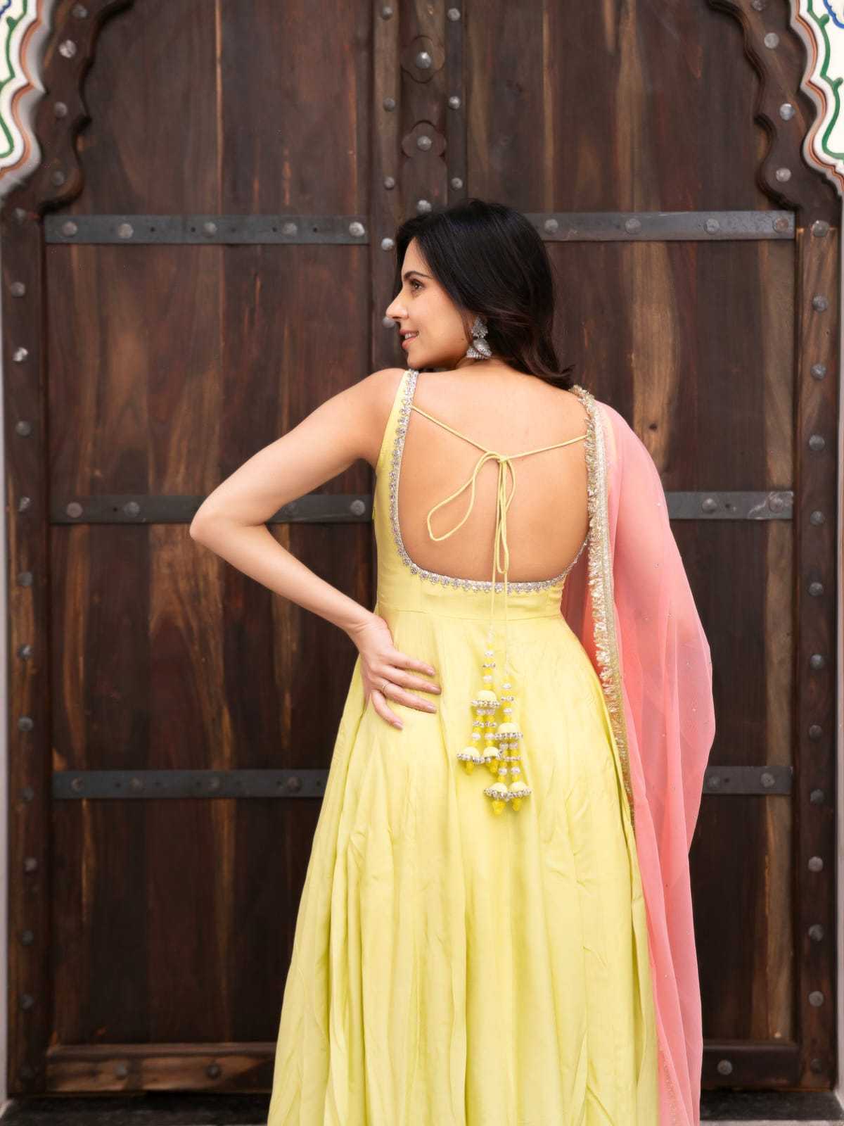 Chanderi Cotton Fancy Gown