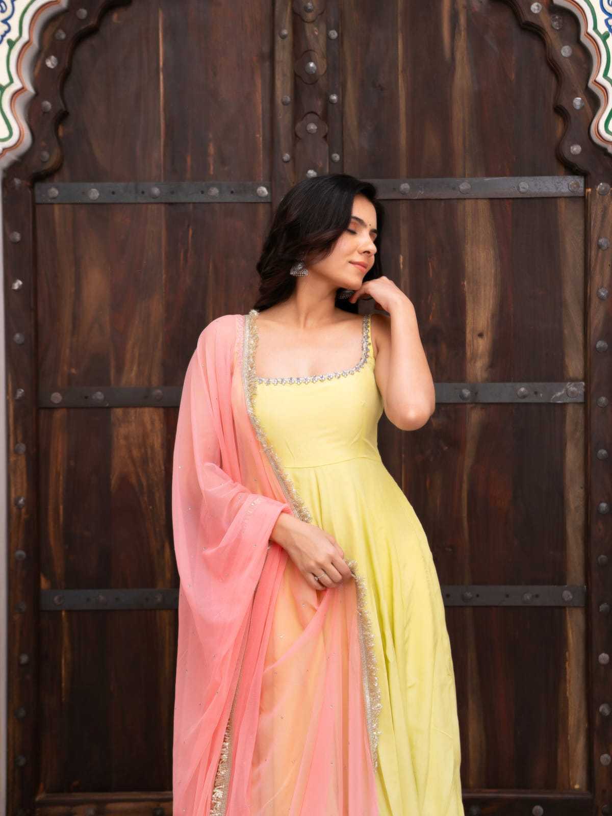Chanderi Cotton Fancy Gown