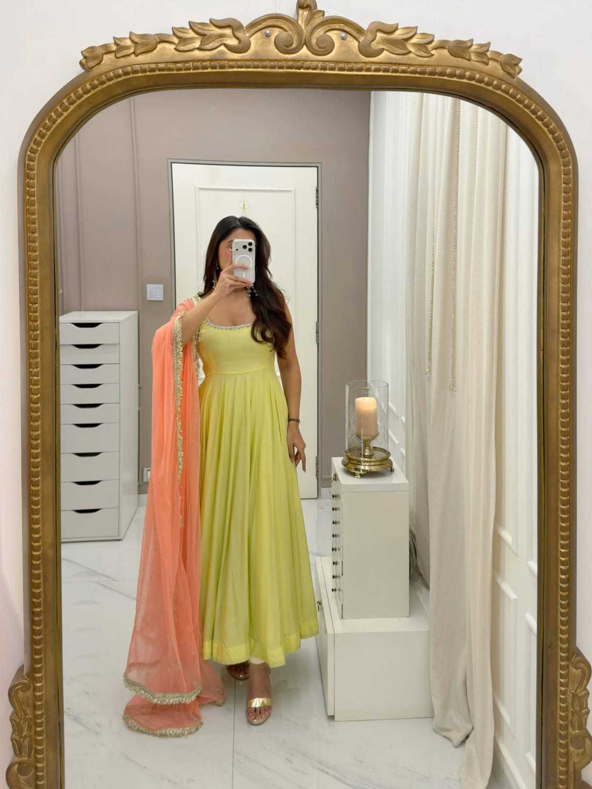 Chanderi Cotton Fancy Gown