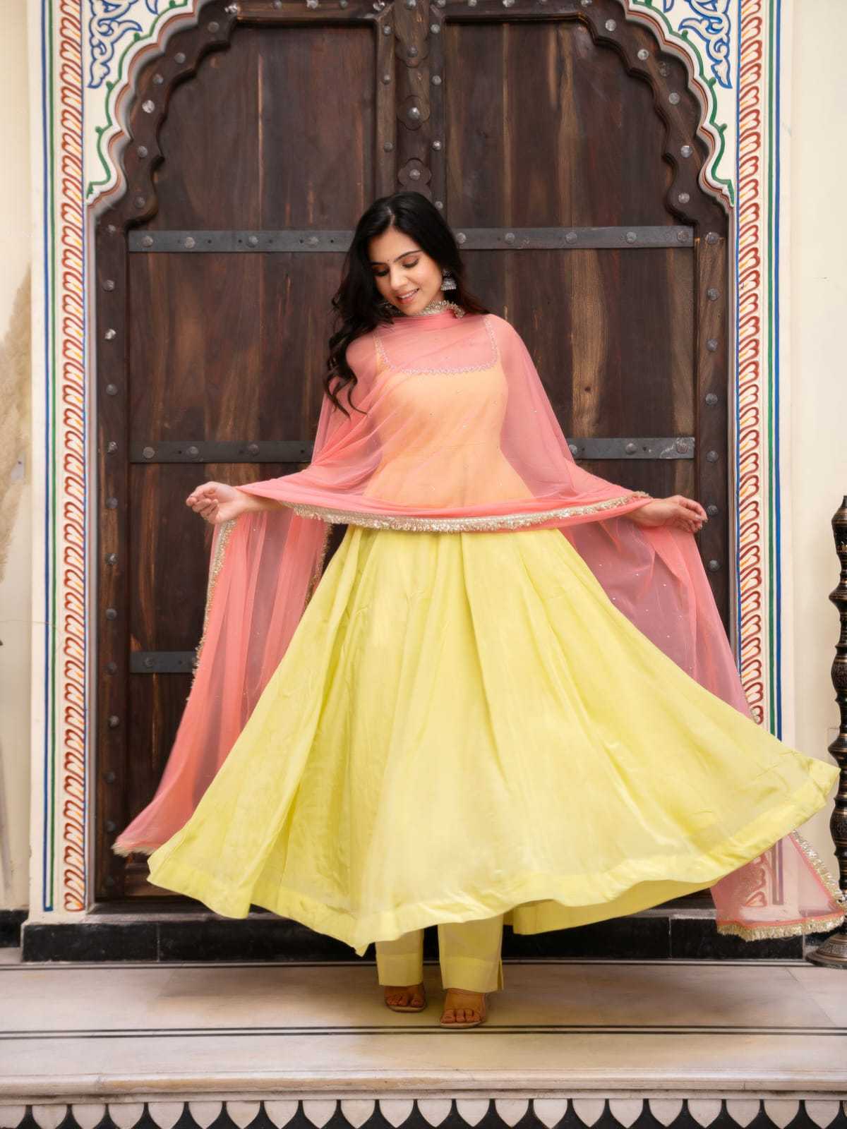 Chanderi Cotton Fancy Gown
