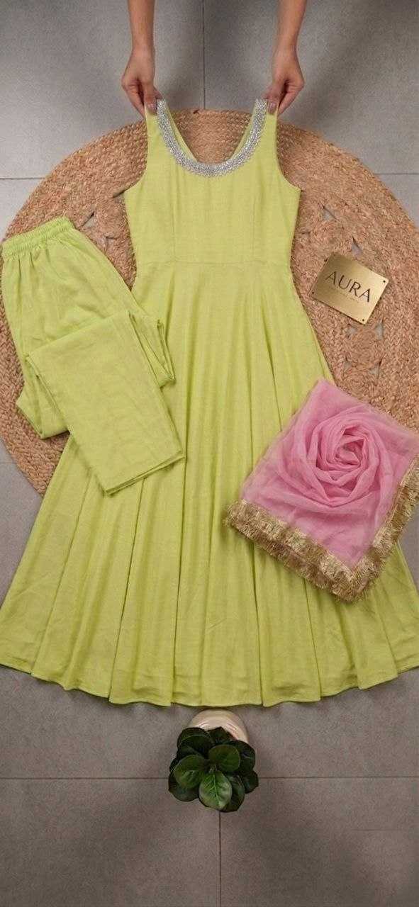Chanderi Cotton Fancy Gown