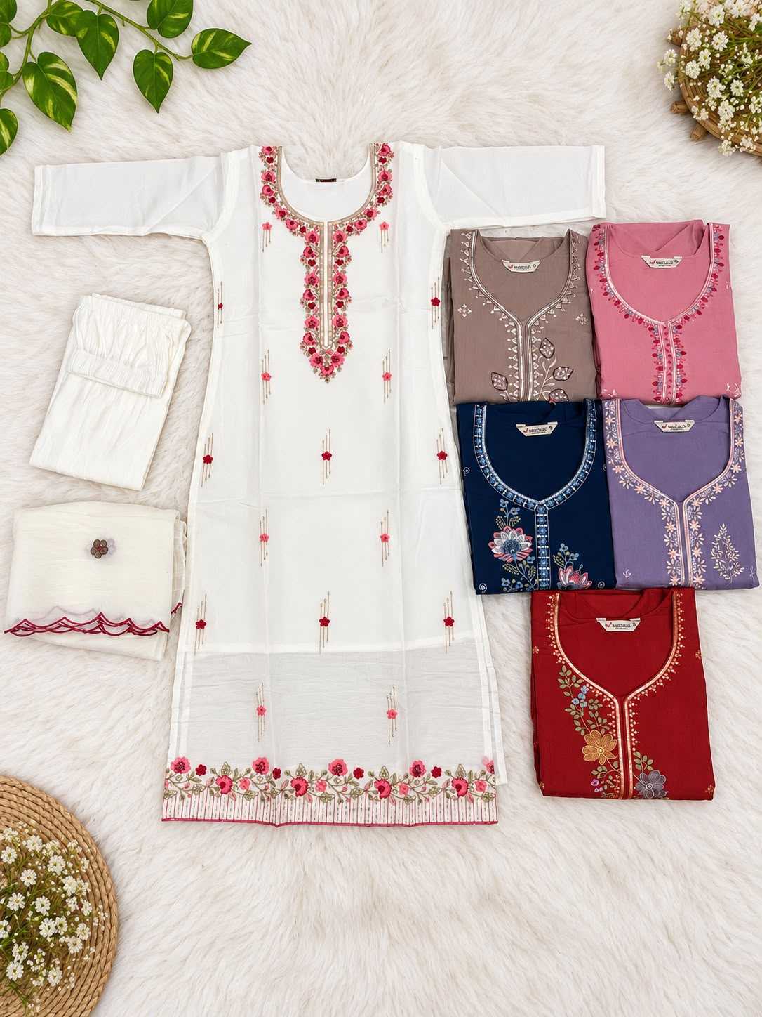 Aarvi Chanderi Cotton Anarkali Suit