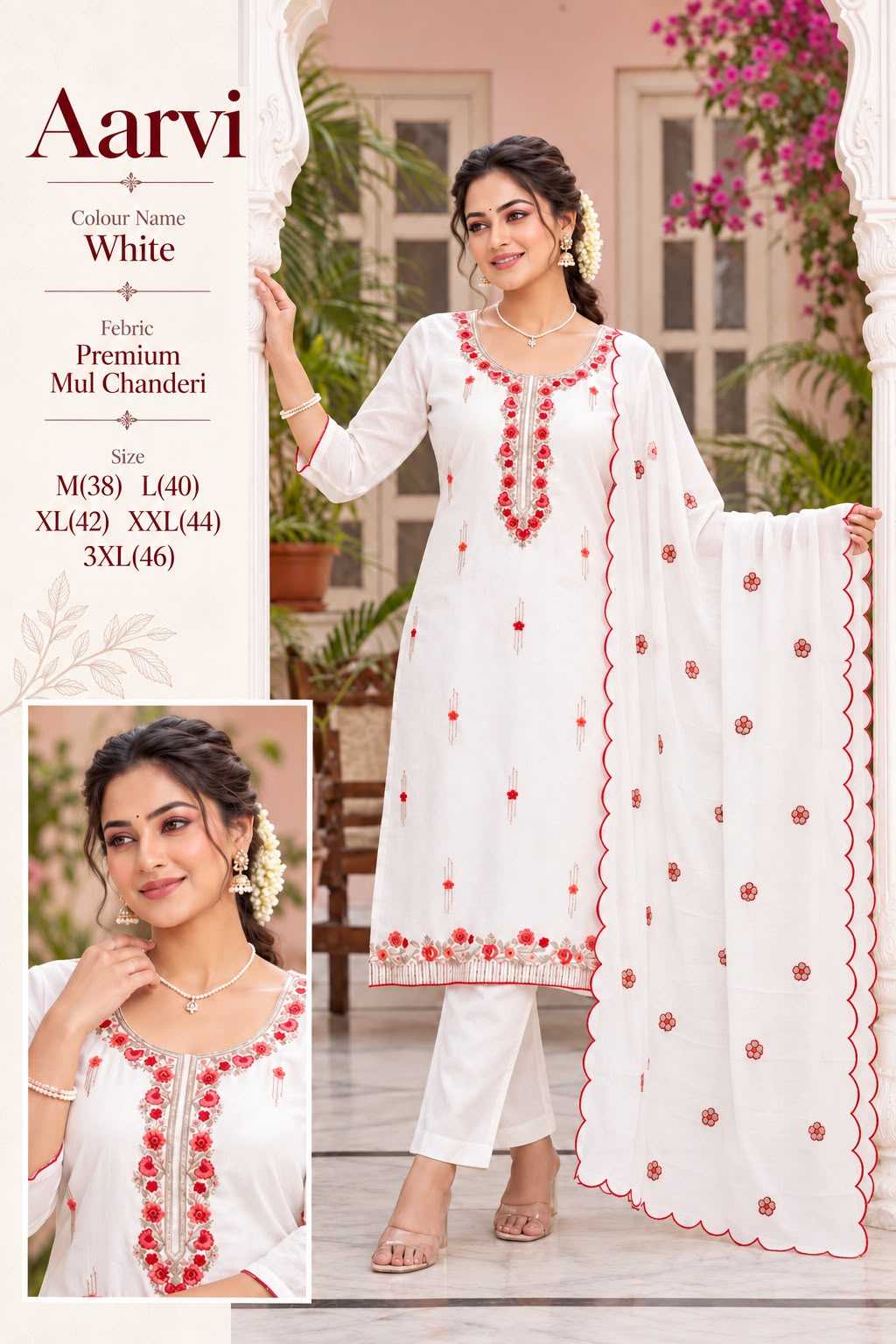 Aarvi Chanderi Cotton Anarkali Suit