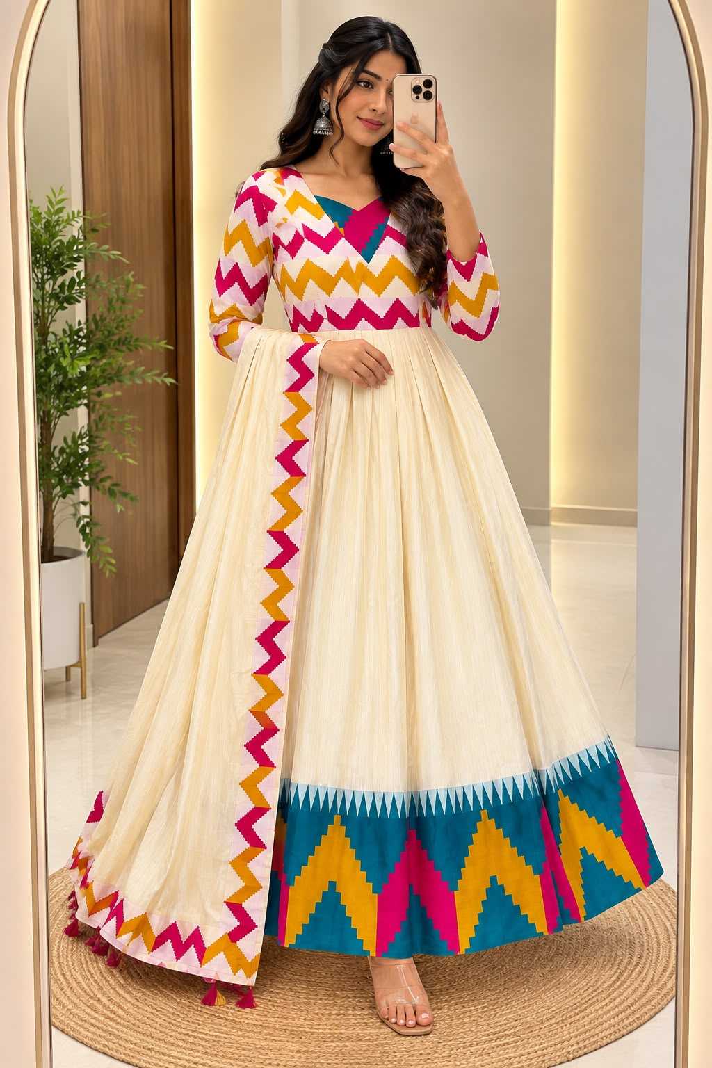 Anarkali Cotton Suit
