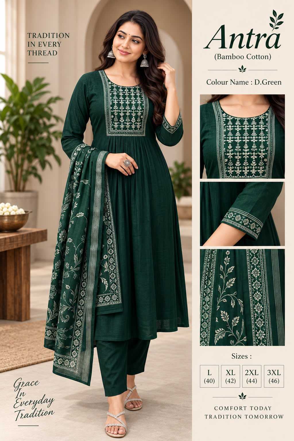 Antra Cotton Party Wear Kurti