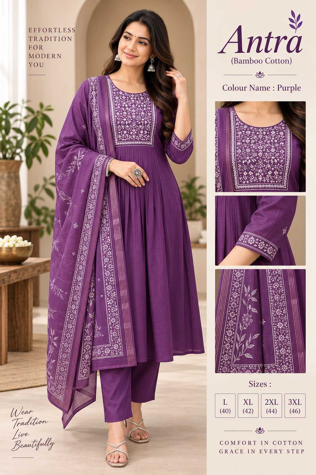 Antra Cotton Party Wear Kurti