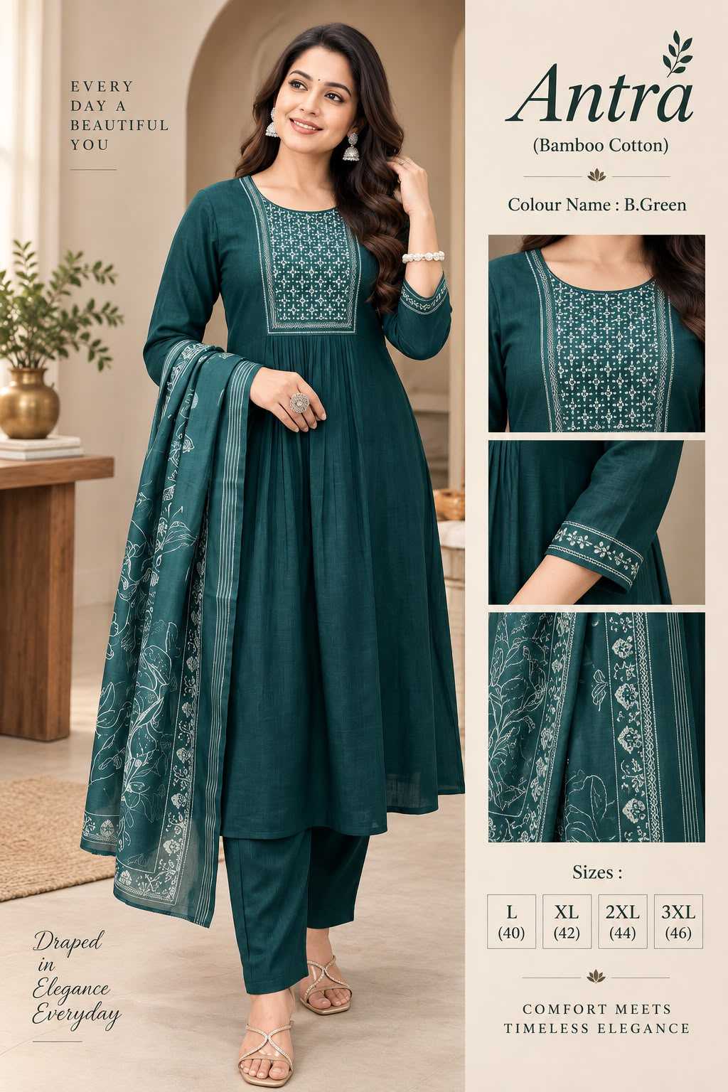 Antra Cotton Party Wear Kurti
