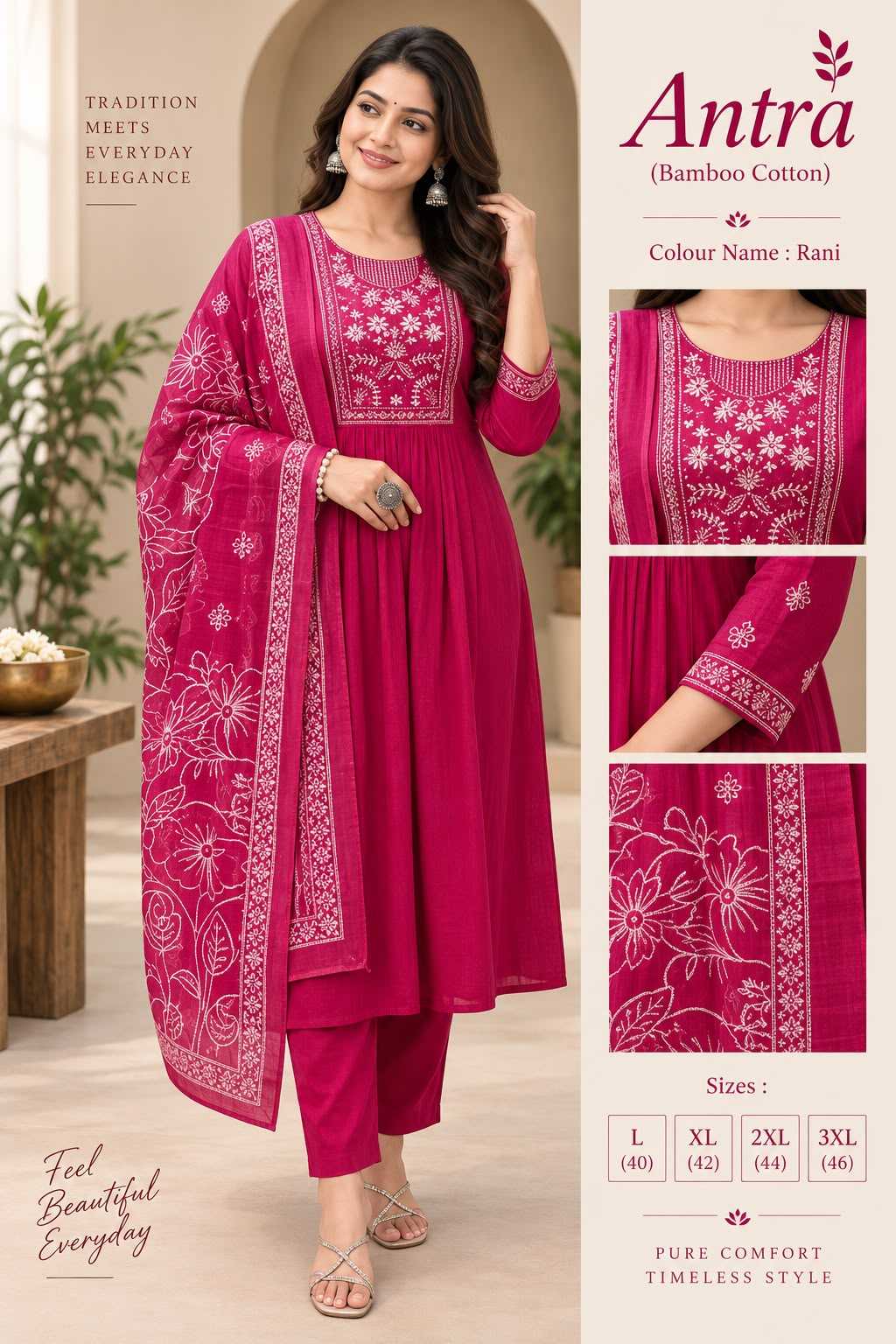 Antra Cotton Party Wear Kurti