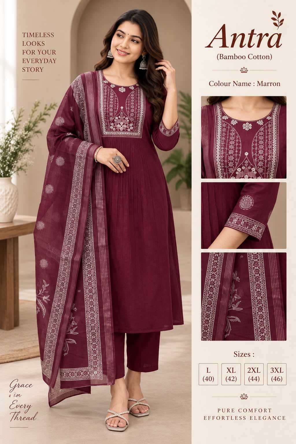 Antra Cotton Party Wear Kurti