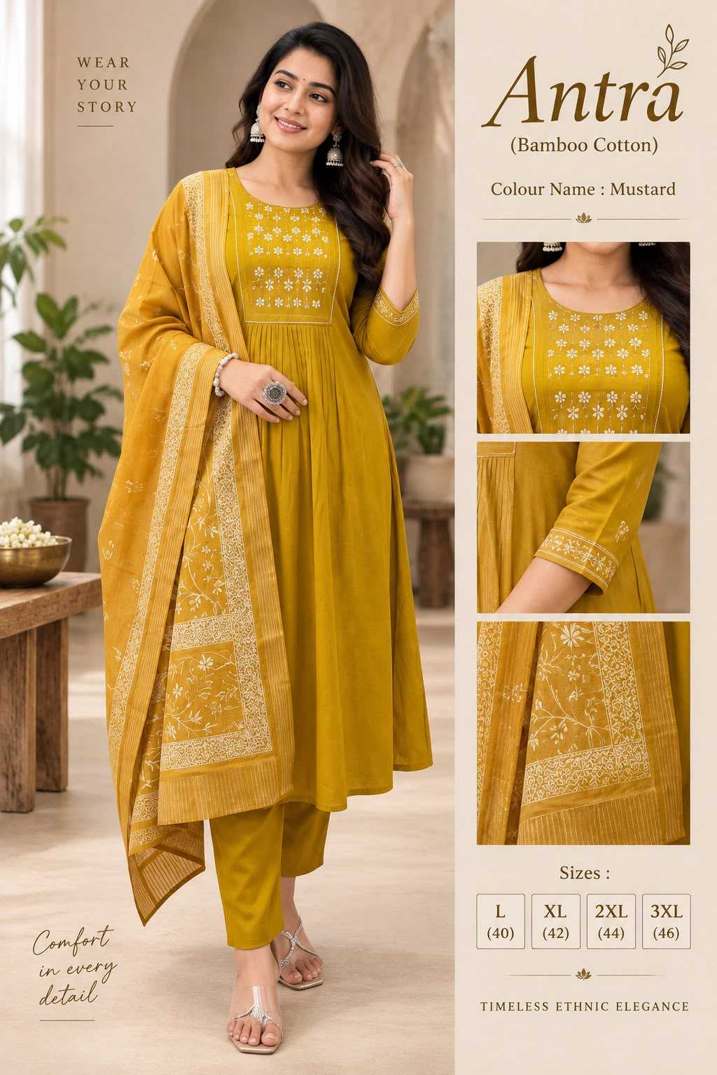 Antra Cotton Party Wear Kurti