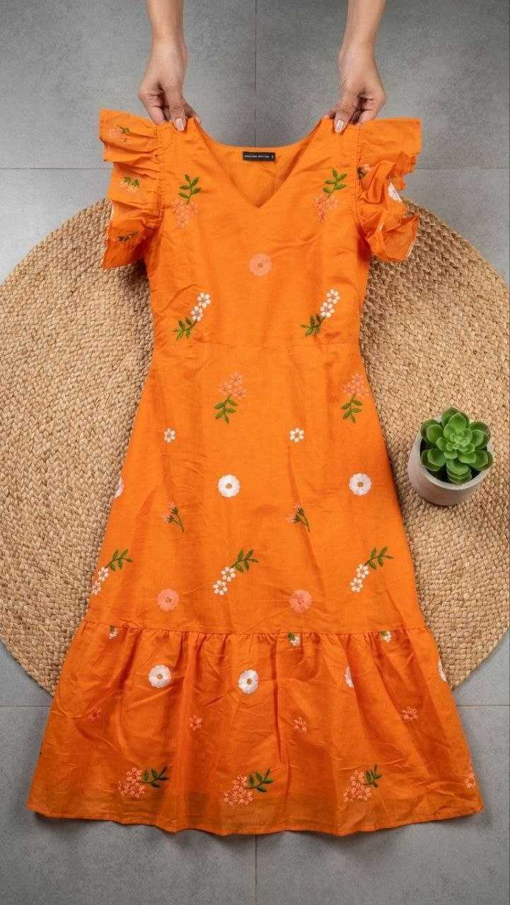 Chanderi Cotton Fancy Gown