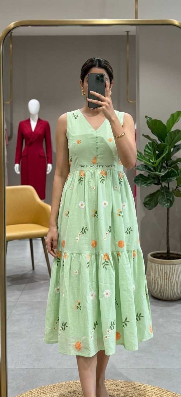 Chanderi Cotton Fancy Gown