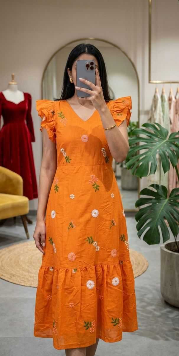 Chanderi Cotton Fancy Gown