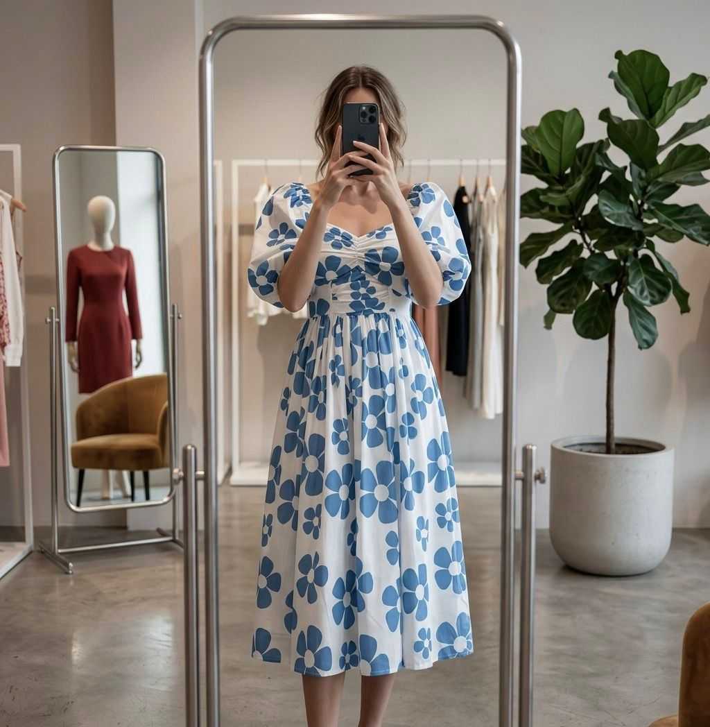 Cotton Printed Gown