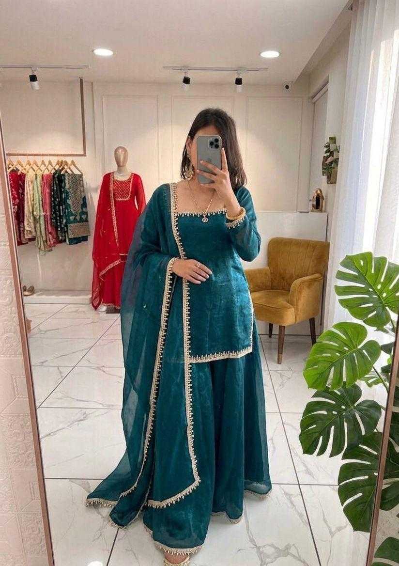 Chandani Space Silk Sharara Salwar Suit