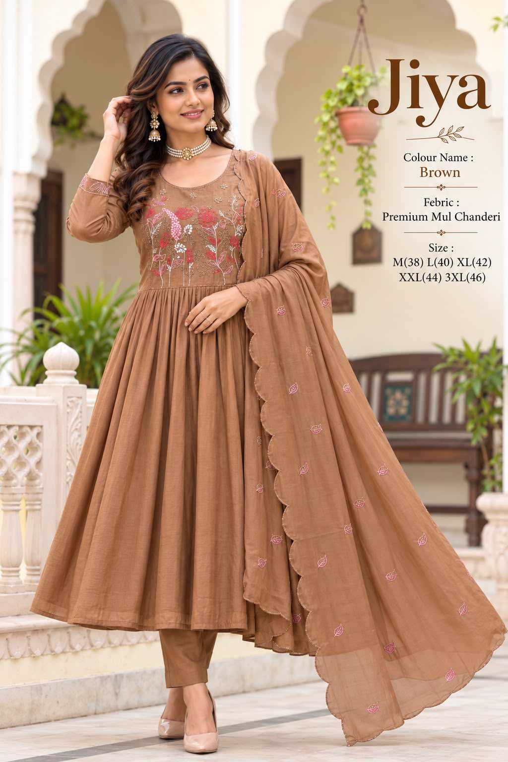Charm Chanderi Cotton Anarkali Suit