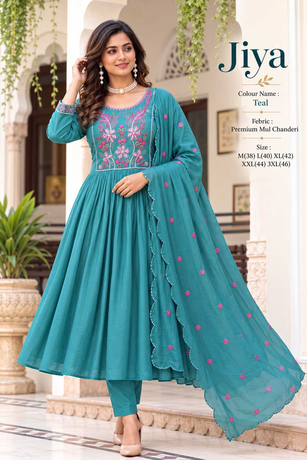 Charm Chanderi Cotton Anarkali Suit