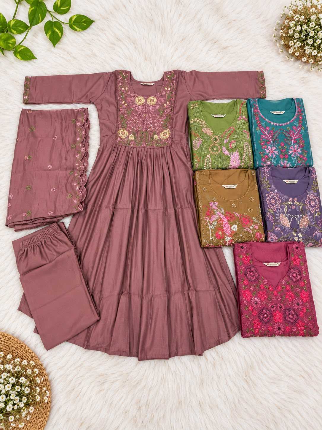 Charm Chanderi Cotton Anarkali Suit