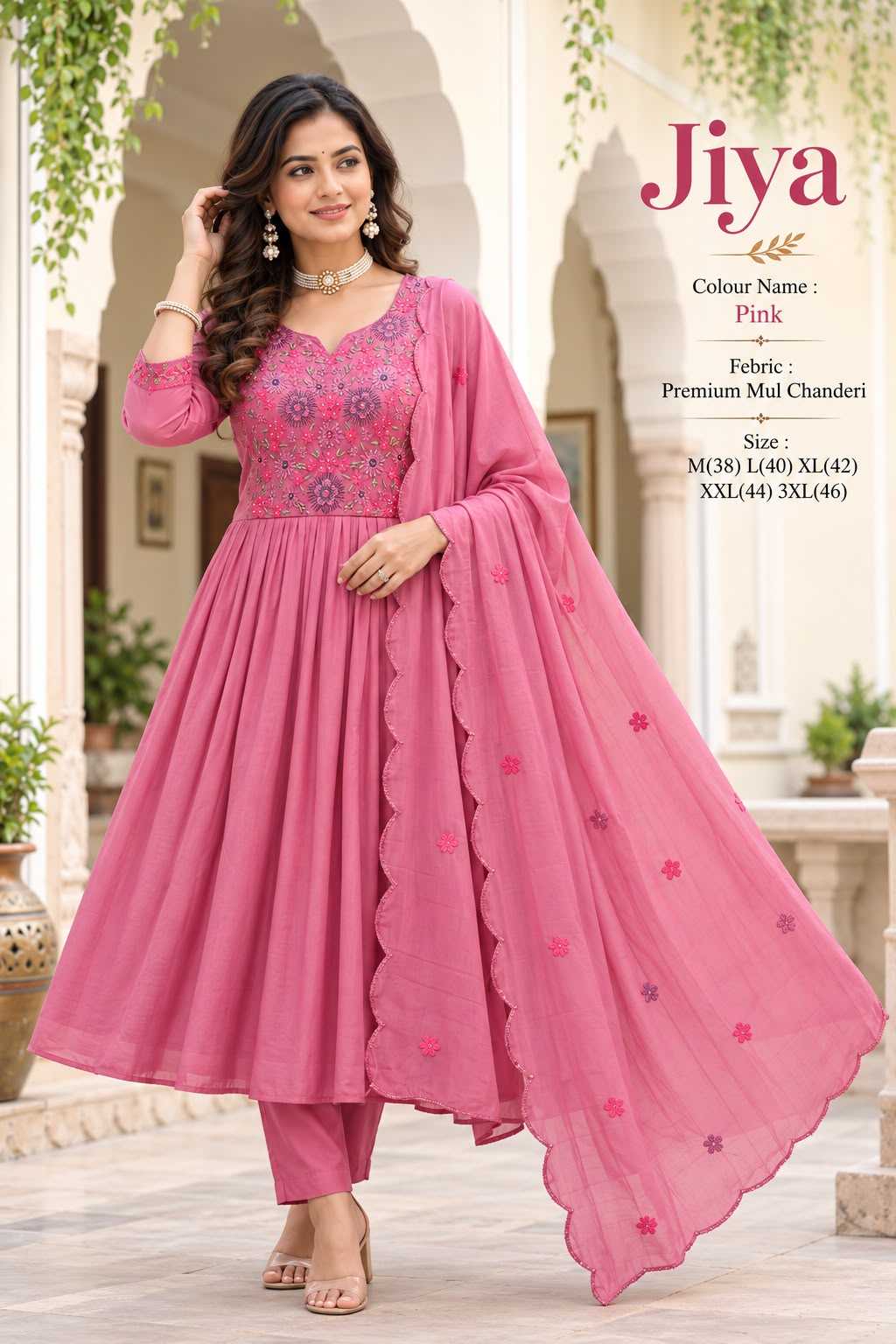 Charm Chanderi Cotton Anarkali Suit