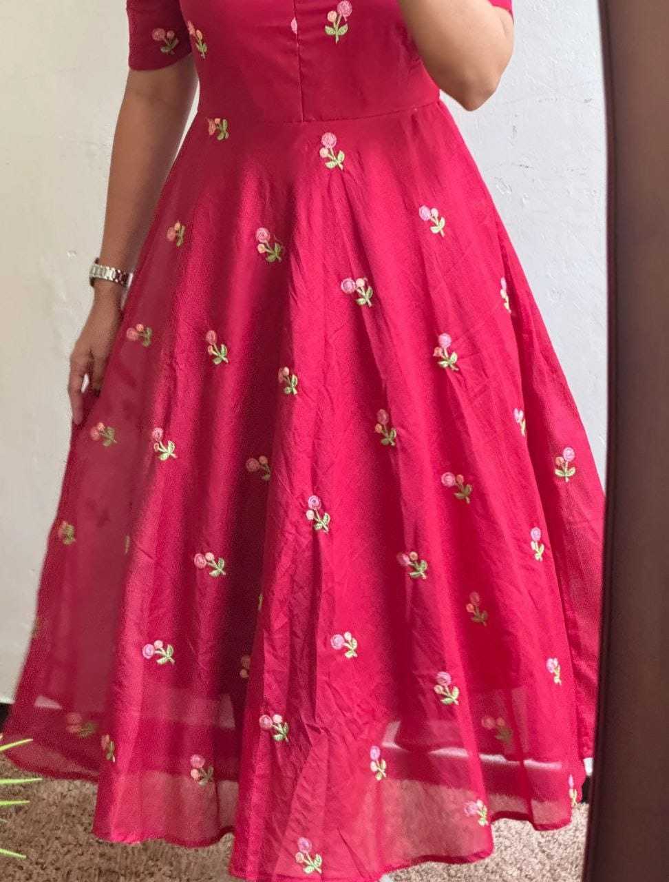 Chanderi Cotton Fancy Gown