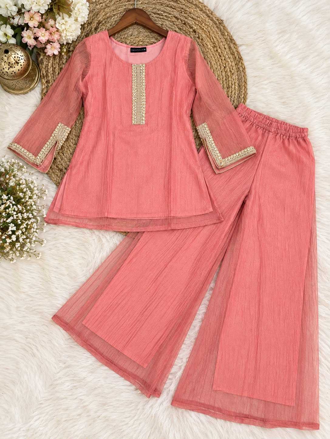 Crush Tissue Silk Party Wear Suit