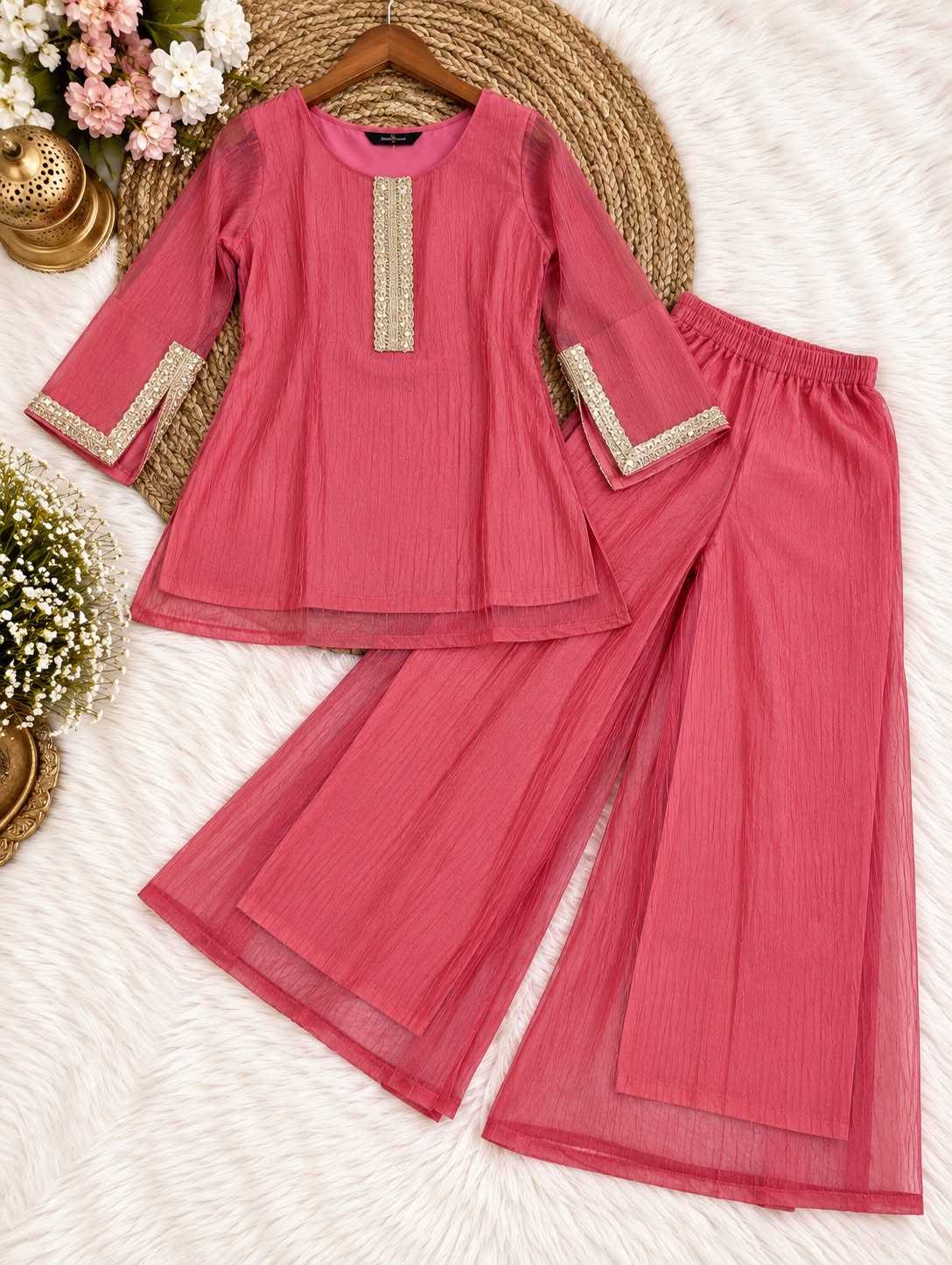 Crush Tissue Silk Party Wear Suit
