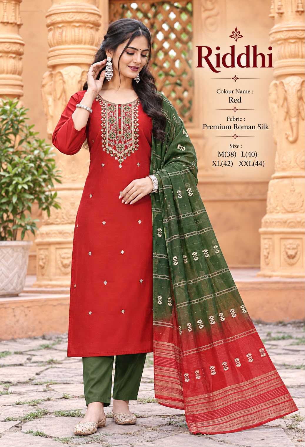 Fabric Heavy Roman Silk Party Wear Kurti