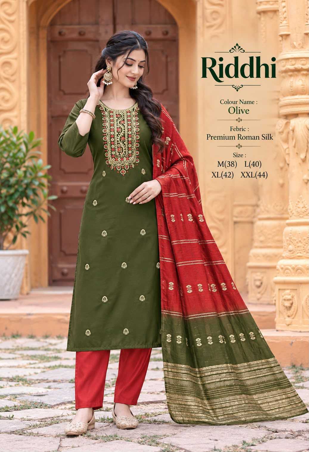 Fabric Heavy Roman Silk Party Wear Kurti