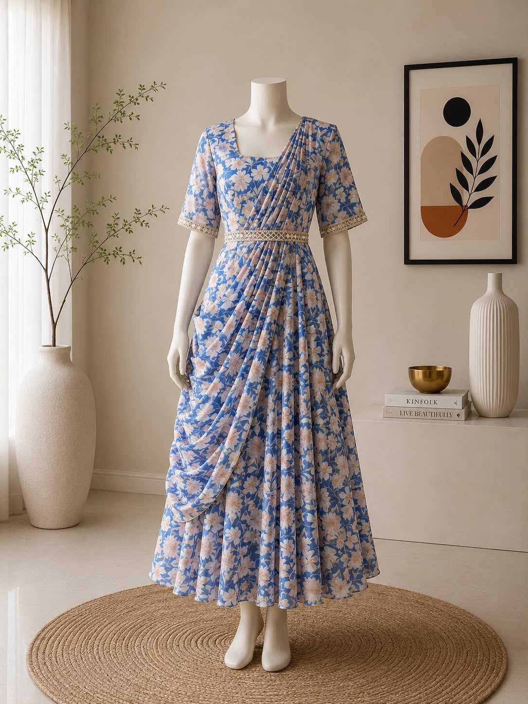 Flowy Chiffon Anarkali Gown