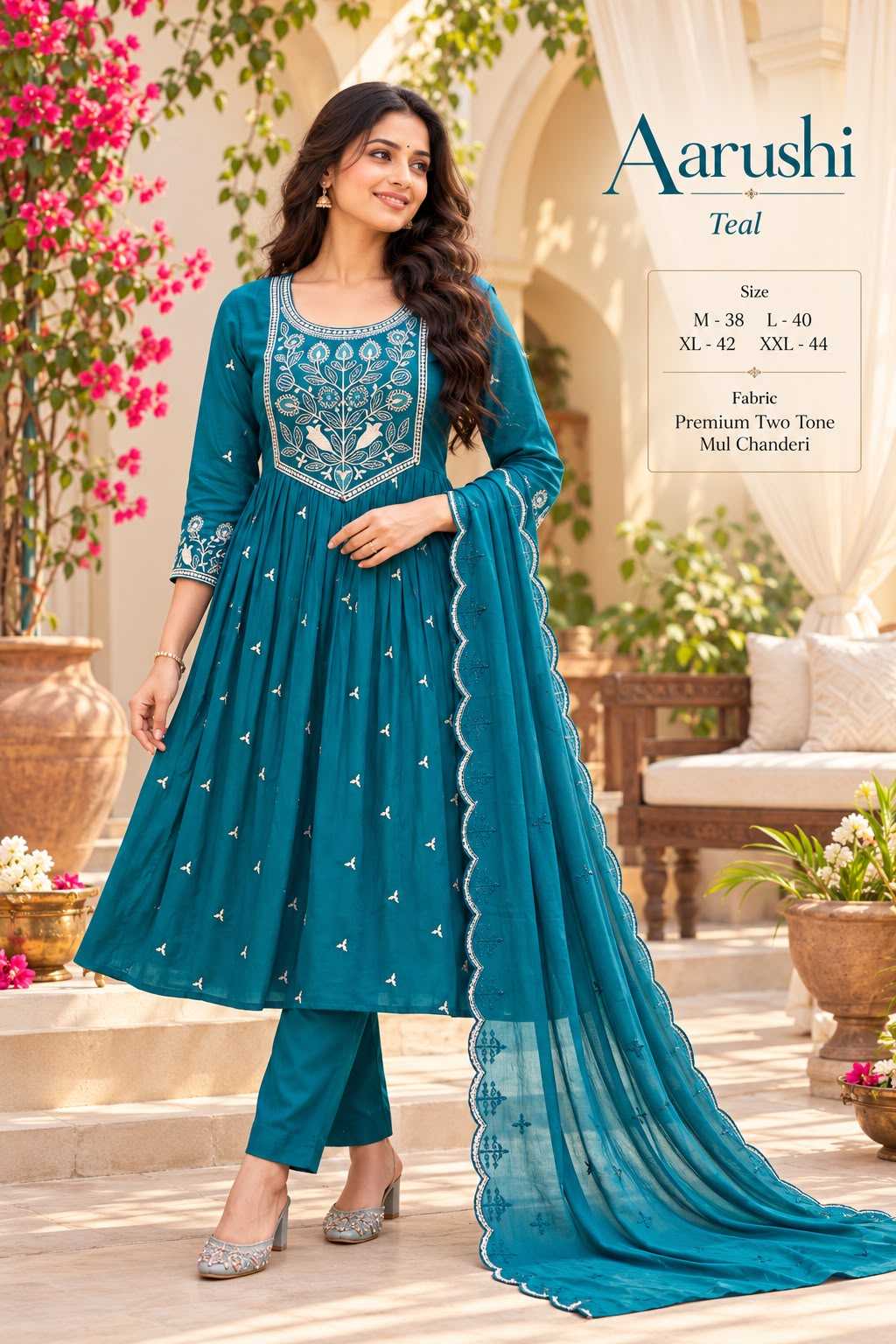 Grace Chanderi Cotton Embroidery Suit
