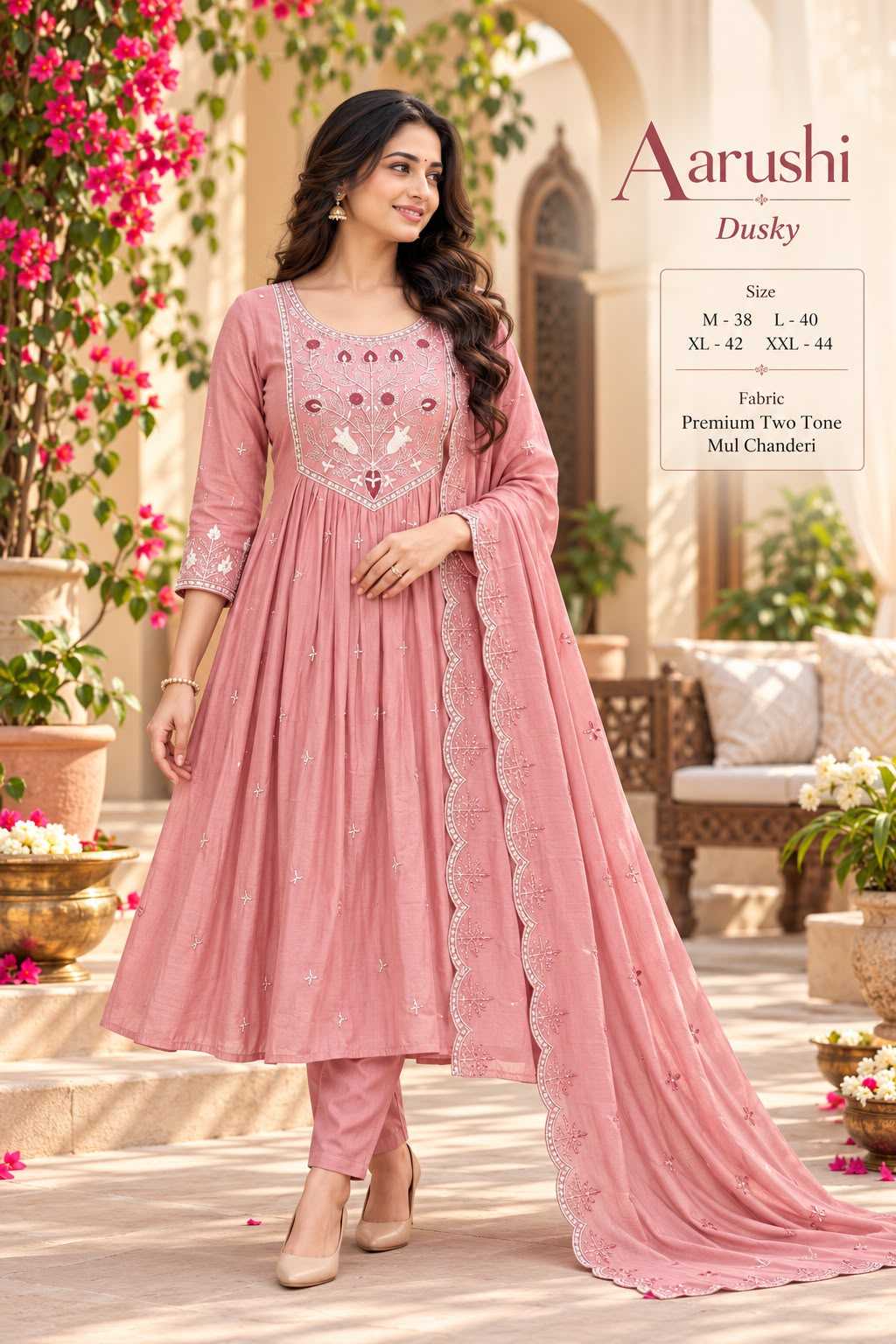 Grace Chanderi Cotton Embroidery Suit