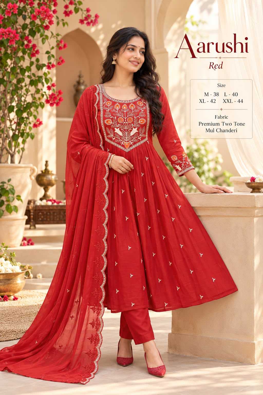 Grace Chanderi Cotton Embroidery Suit