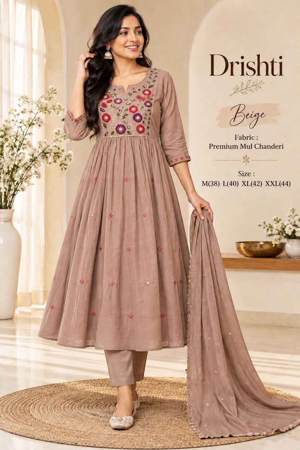 Grams Chanderi Silk Festive Kurti