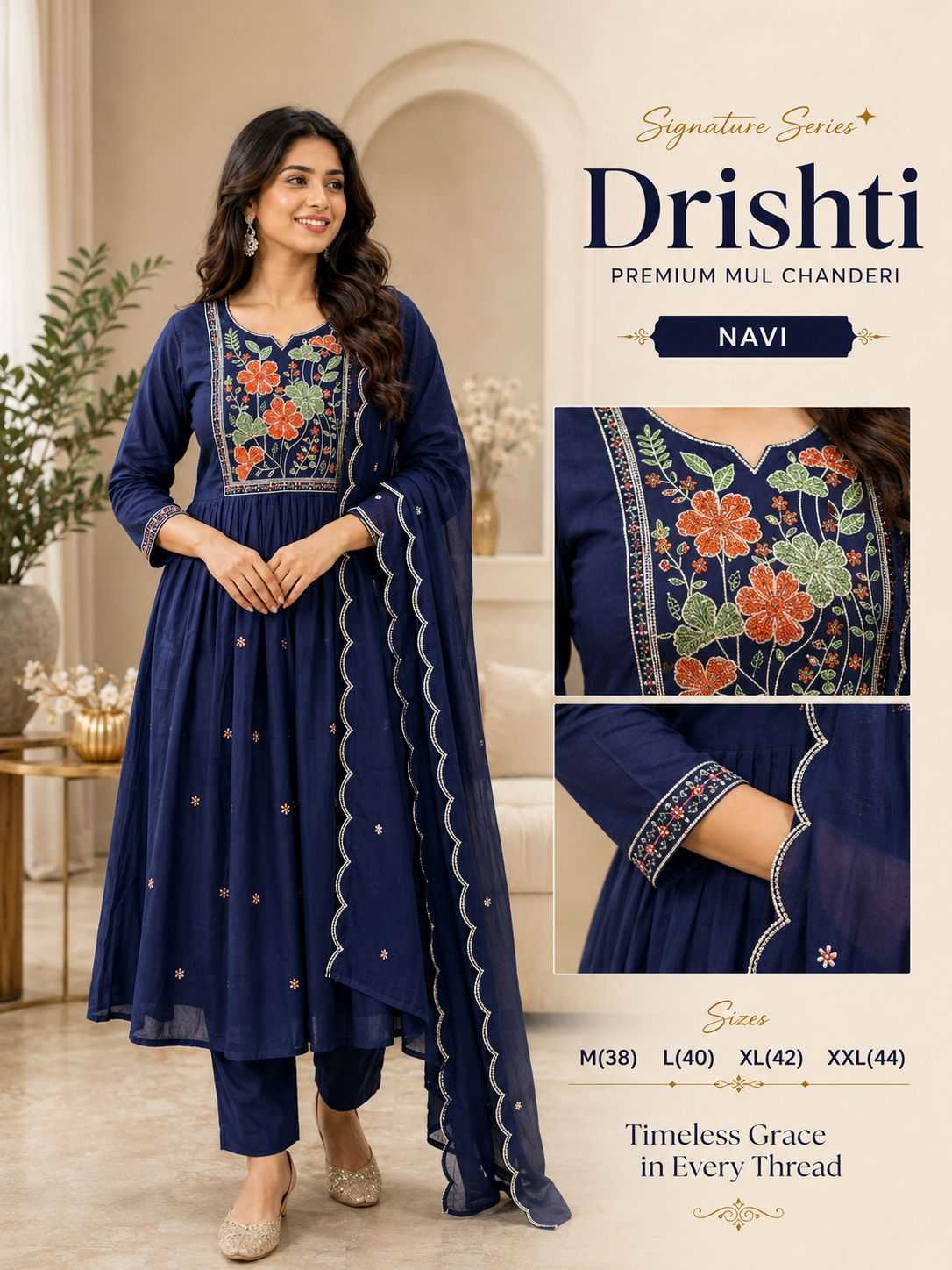 Grams Chanderi Silk Festive Kurti