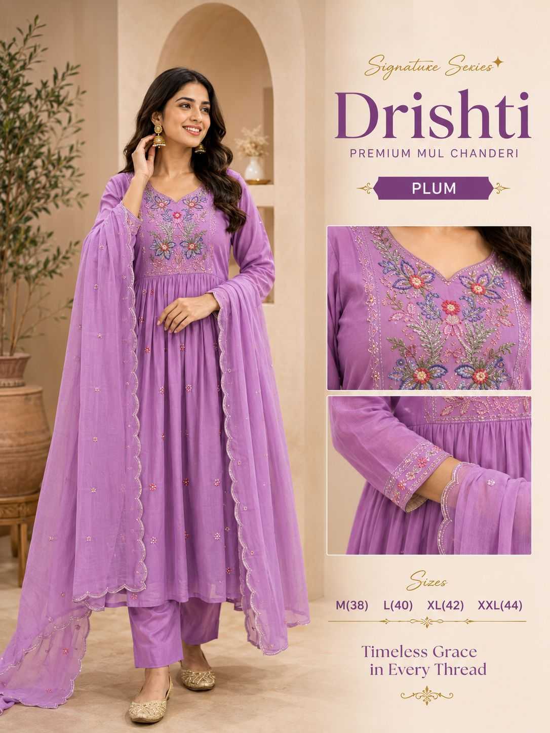 Grams Chanderi Silk Festive Kurti