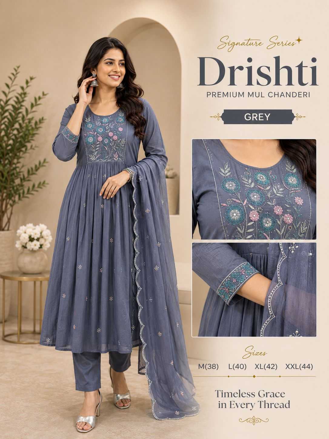 Grams Chanderi Silk Festive Kurti