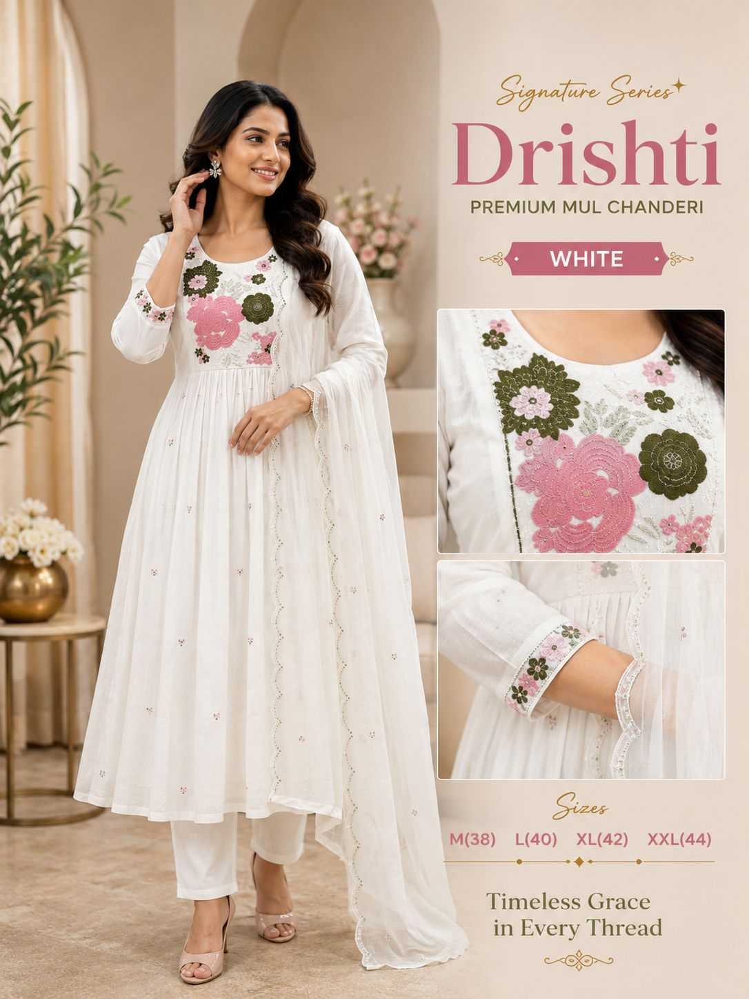 Grams Chanderi Silk Festive Kurti