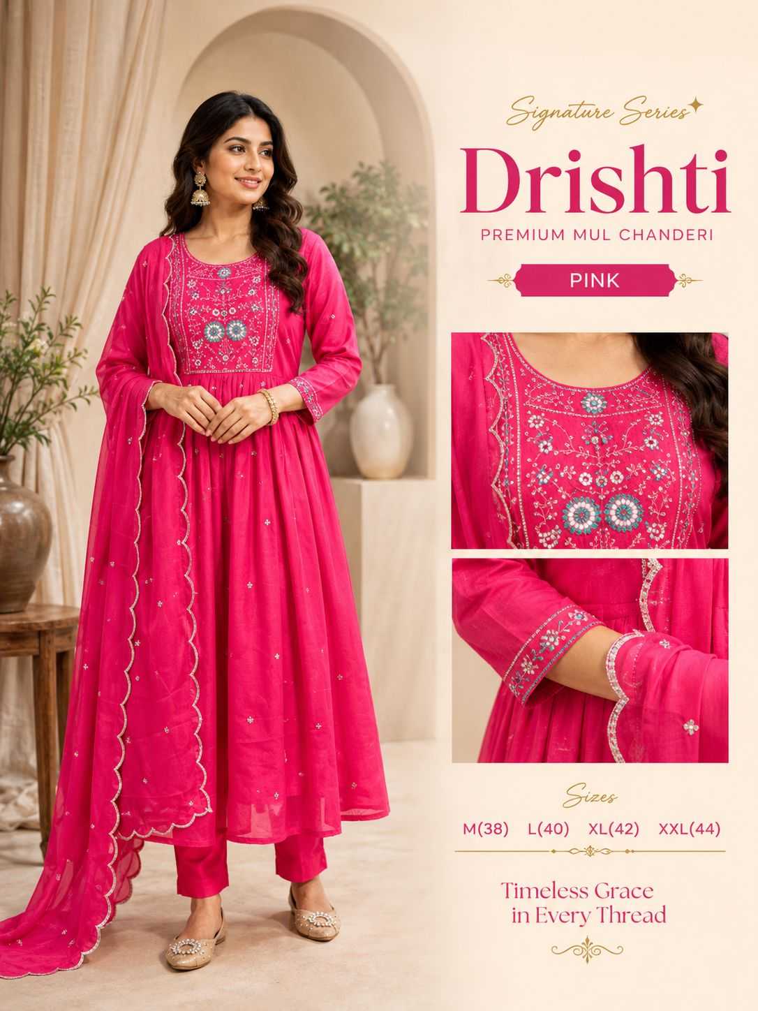 Grams Chanderi Silk Festive Kurti