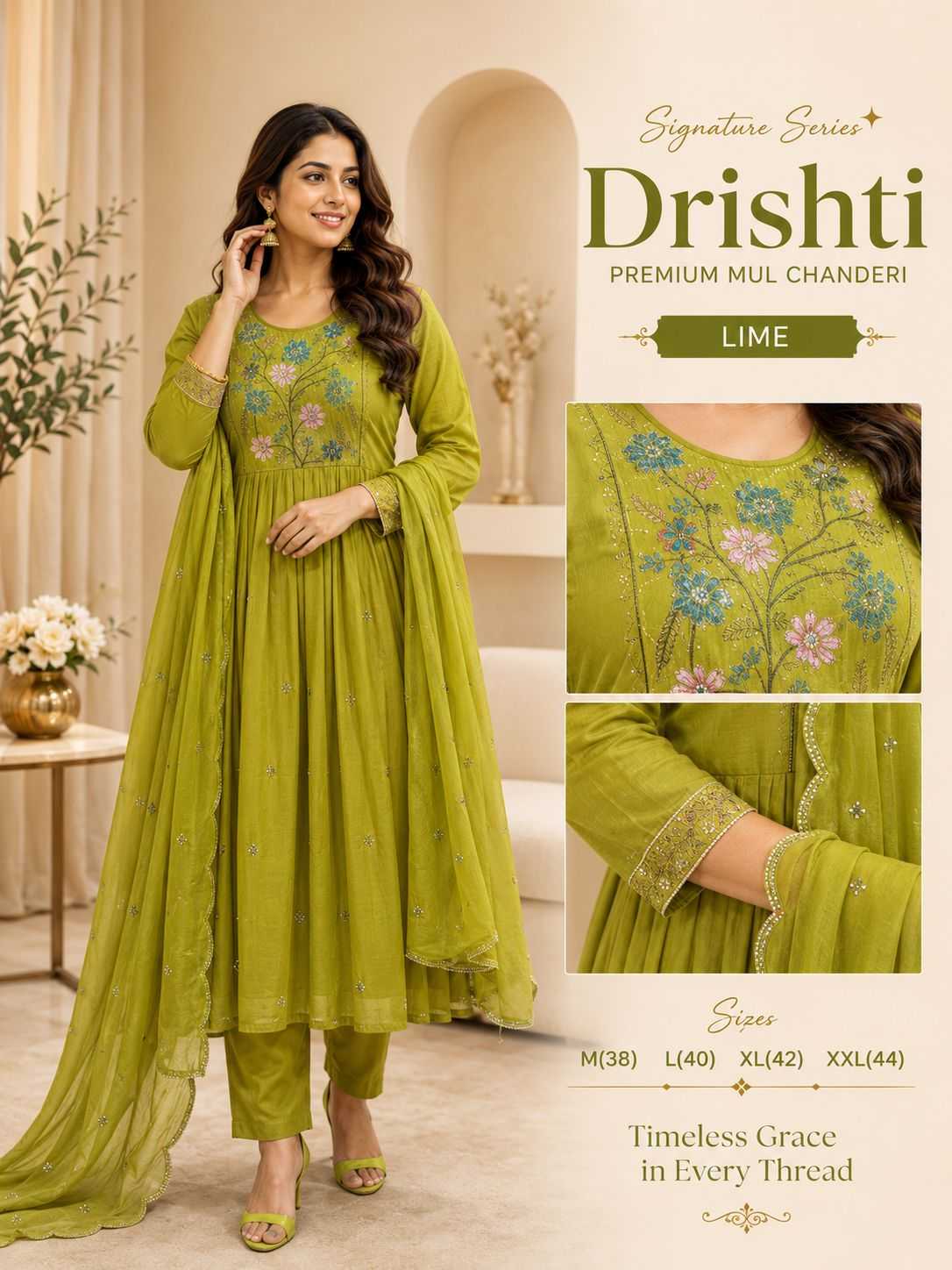 Grams Chanderi Silk Festive Kurti