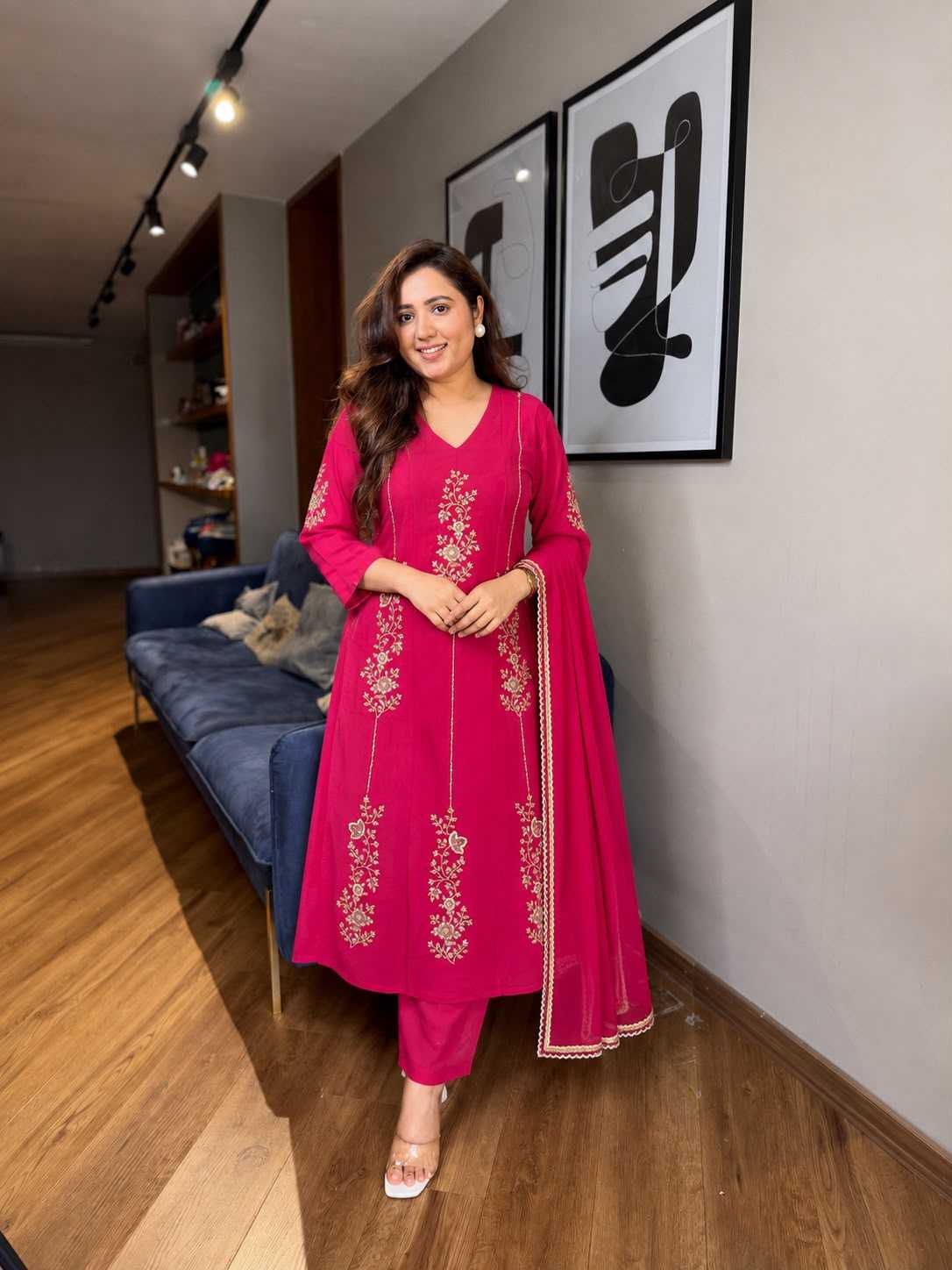 Chanderi Cotton Party Wear Kurti