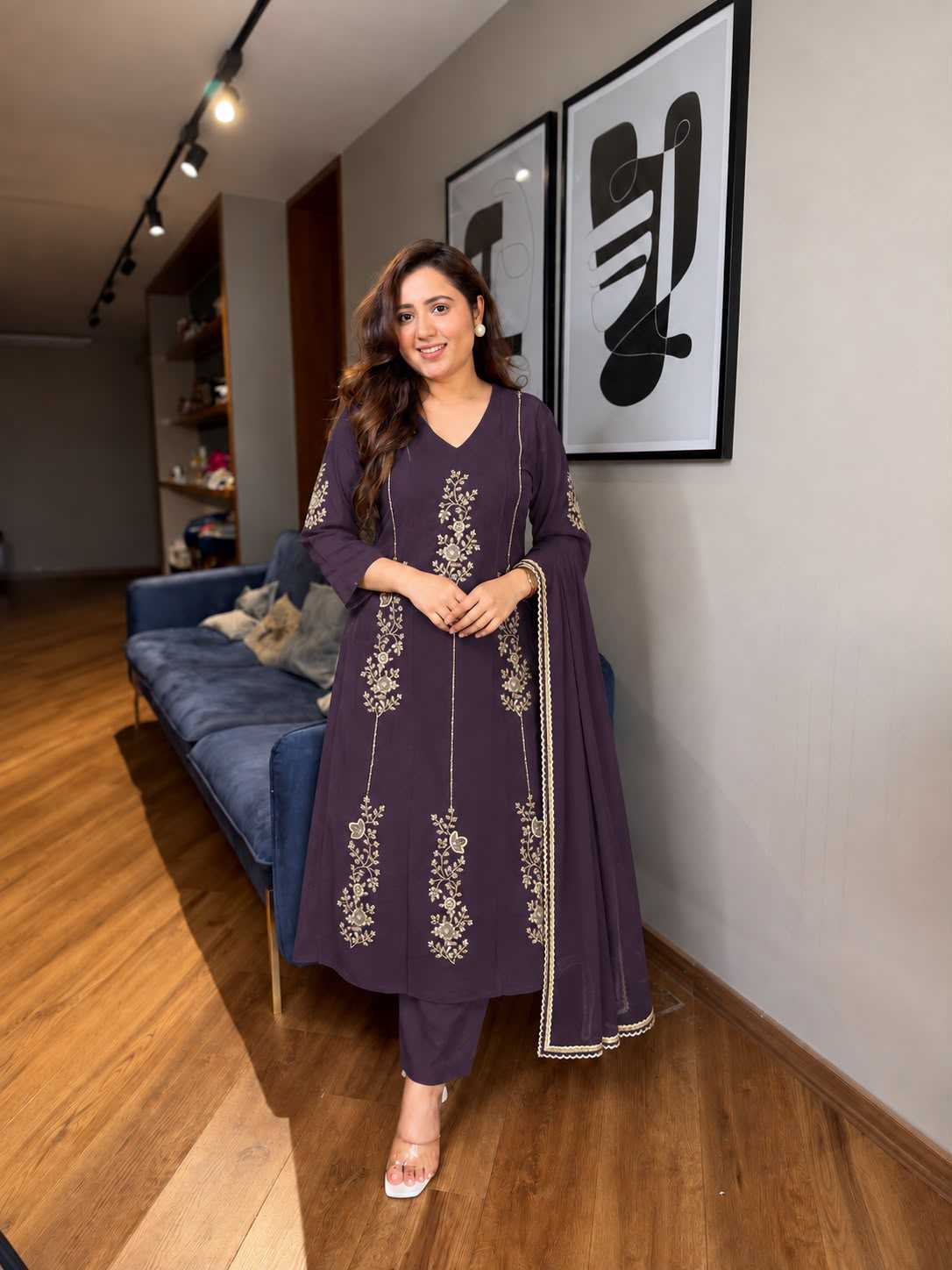 Chanderi Cotton Party Wear Kurti