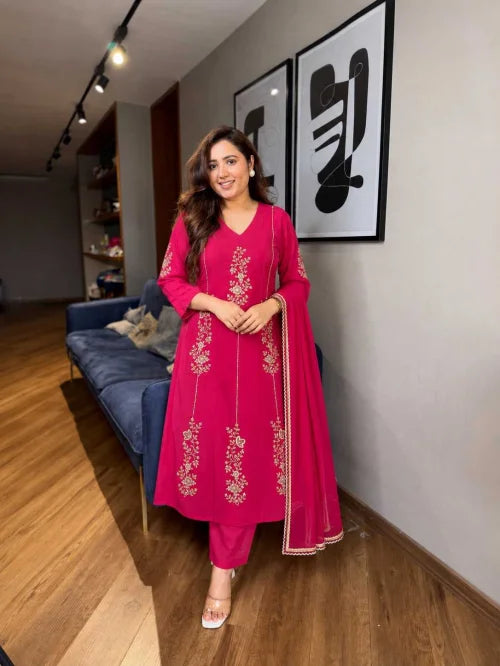 Chanderi Cotton Party Wear Kurti