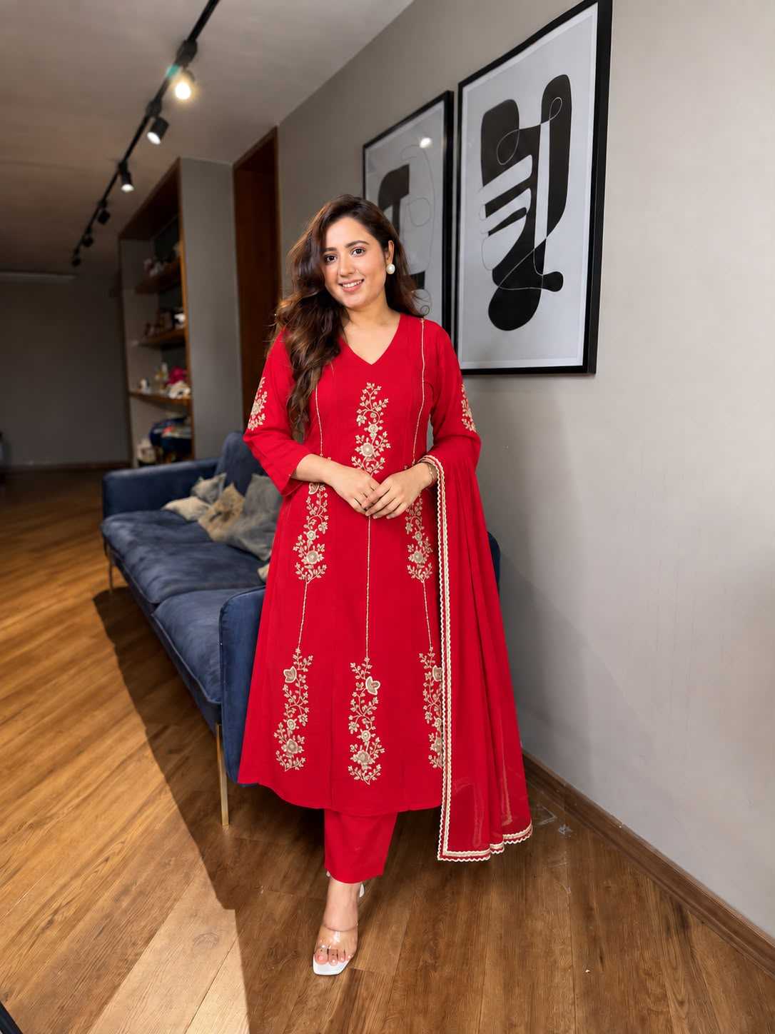 Chanderi Cotton Party Wear Kurti