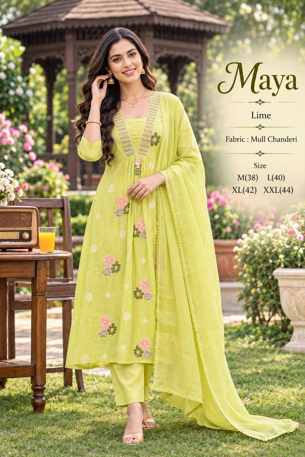Maya Chanderi Silk Anarkali Suit