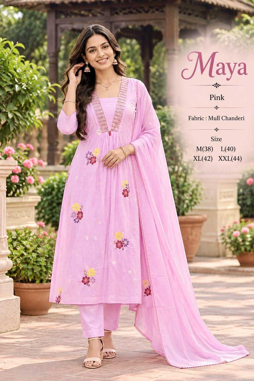 Maya Chanderi Silk Anarkali Suit